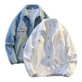 thumbnail image 4 of Fgnfyis Trench Coat Men Mens Casual Solid Color Denim Jacket Lightweight Comfortable Outerwear for Everyday Wear Mens Jacket White XXXL, 4 of 4
