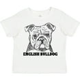 thumbnail image 3 of Inktastic English Bulldog Sketch Portrait with Dog Breed Name Boys or Girls Toddler T-Shirt, 3 of 5