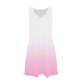thumbnail image 4 of Ovzne Robes d'Été pour Femmes 2025 Robe d'Été Femme Dégradé Imprimé Ample Sans Manches Col en V avec Poche Robe Femme Liquidation, 4 of 6
