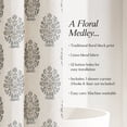 thumbnail image 7 of Lush Decor Sofia Flower Block Bouquet???? Shower Curtain Single 72" W X 72" L Teal - Bath Curtain - Block Print - Floral Shower Curtain - Vintage Boho Decor, 7 of 7