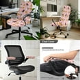 thumbnail image 2 of SCRAWLGOD Cats Heart Set of 3 Stretch Computer Chair Slipcover with Arm Covers Comfortable Boss Chair Cover Non-Slip Washable High Back Chair Protector, S, 2 of 7