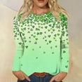 thumbnail image 2 of WREESH Women's 2025 St. Patrick's Day Long Sleeve Pullover Tops Irish Shamrock Graphic Tees for Casual and Festive, 2 of 5