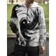 thumbnail image 3 of Sudadera con capucha y cremallera con estampado 3D de los ocho trigramas de Yin Yang para hombre y mujer, 3 of 5