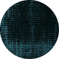 thumbnail image 1 of Ahgly Company Machine Washable Indoor Round Abstract Turquoise Blue Modern Area Rugs, 8' Round, 1 of 4