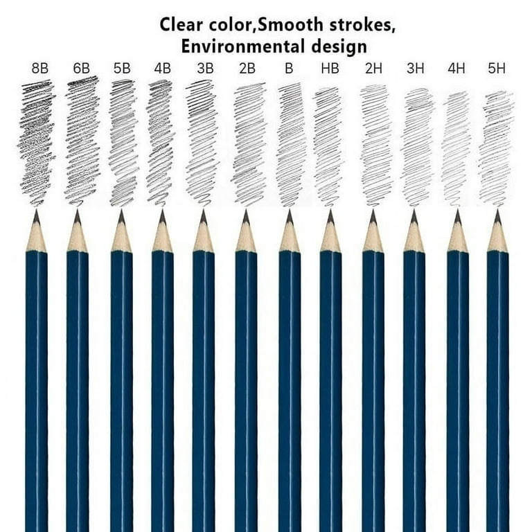 Professional 37/50/70 Pcs Drawing Sketching Pencil Set Beginner Artist Kit  Graphite Rod Eraser Sharpener
