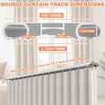 thumbnail image 3 of Double Curtain Track Ceiling Mount, Aluminum Alloy Ceiling Track with Upgrade Roller, Heavy Duty White Aluminum Track Curtains Rail for Bedroom/Window/Hotel Drop Ceiling, 3 of 4