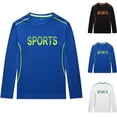 thumbnail image 5 of ZACPNCV Boys Soccer Shirts Sports Running Jogger Sweatshirts Long Sleeve Athletic Tank Top Tees Black 15-16 Years, 5 of 5