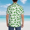 thumbnail image 6 of Balery St Patrick's Day4 Print Men's Hawaiian Shirts Short Sleeve Beach Shirt Relaxed Fit Vacation Button Down Shirts-Large, 6 of 9