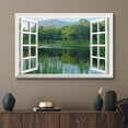 thumbnail image 2 of wall26 Canvas Print Wall Art Window View Forest Lake During Spring Nature Wilderness Photography Modern Art Rustic Scenic Colorful Ultra for Living Room, Bedroom, Office - 16"x24", 2 of 5