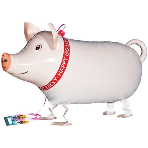 10 Pack 11 Farm Animal Cow Pig Sheep Horse Latex Balloons with Matching Ribbons Generic