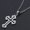 Silver, variant on Stainless Steel Silver Cable Cross Pendant Necklace 17.71 Inch 1.5mm Lobster Clasp P99