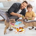 thumbnail image 2 of VERTOY Juguetes de dinosaurios con control remoto para niños de 3-5 4-7 8-12 años - Ideas realistas de regalos de T-Rex grandes para niños RC Walking Dino con sensor táctil de luz rugiente, 2 of 9