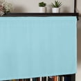 thumbnail image 5 of Pure Aqua Blue Kitchen Valances for Windows, Modern Solid Color Minimalist Art Bathroom Window Valances 42x18 Inch Rod Pocket Window Treatments Valance Curtains for Living Room Bedroom Decor, 5 of 9