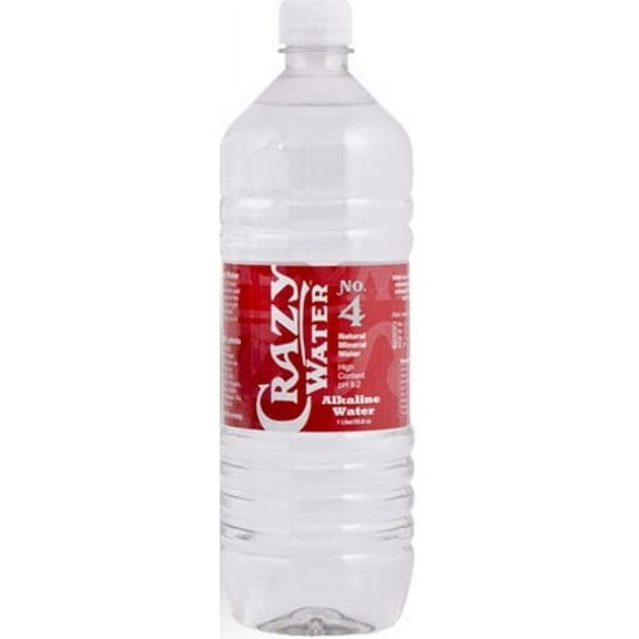 Crazy Water (Mineral Wells, TX) Natural Alkaline Mineral Water 1L Bottle (Pack of 9) Select Flavor Below (no. 4 - The Craziest)