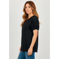 thumbnail image 3 of Roaman's Women's Plus Size Shirred Eyelet Button-Front Blouson Tunic, 3 of 3