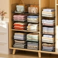 6-Tier Stackable Closet Organizer - Foldable Storage Shelves For Clothes, Sweaters & More