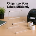 thumbnail image 5 of 2 Tier Acrylic Label Holder, Thermal Printer Label Roll Holder, External Label Paper Stand, Fits Roll/Fan-Fold Labels for Barcode/Electronic/Express, 5 of 9