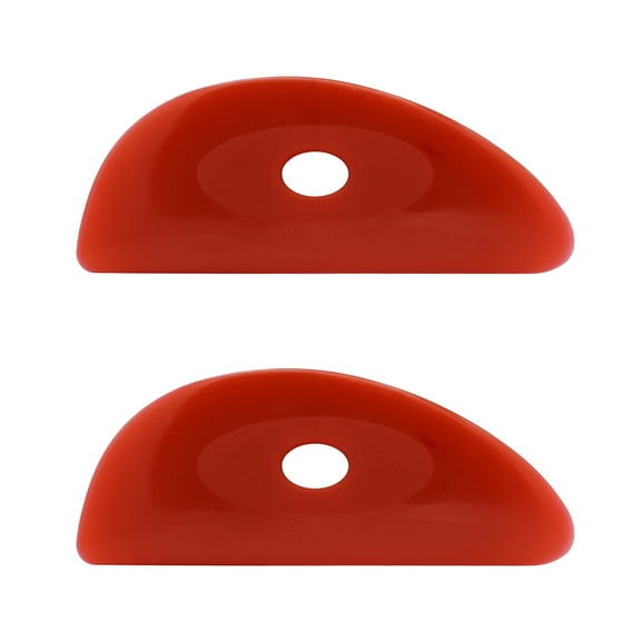 Soft Silicone Pottery Rib (Shape 3) - Ceramic Clay Sculpting Tool, Smooths & Removes Finger Marks | 2 Pack