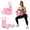Pink, variant on AbahubFit Adjustable Dumbbells Set for Women, Click-Lock Design with 12 Weight Plates, 4-in-1 Multiple Weight Options, Compact Home Gym Equipment