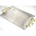 thumbnail image 1 of Elegance Plateau Rectangulaire en Acier Inoxydable Feuille Dorée, 21 x 12 Po., 1 of 1