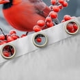 thumbnail image 4 of Manfei Merry Xmas Blackout Curtains Set of 2 (52x84 Each),Red Bird Cardinals Window Curtains,Red Christmas Berry Curtains and Drapes For Men Women,Luxury Bedroom Decor, 4 of 6