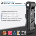 thumbnail image 4 of FoldyLock Compact Folding Bike Lock - Award Winning Patented Lightweight High Security Bicycle Lock - Heavy Duty Anti Theft Smart Secure Guard with Key and Case for Bikes or Scooter - 33.5", 4 of 4