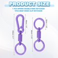 thumbnail image 2 of Keychain Clips with O Rings, Quick Release Key Chain Rings Spring Double Ring Holder, 2 of 5