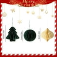 thumbnail image 3 of ZCSKFIN Hanging Honeycomb Paper Ornaments for Christmas Tree, Tissue Paper Christmas Decorations in 3D Designs, Lightweight and Expandable Ornaments for a Festive, Voluminous Tree Display, 3 of 8