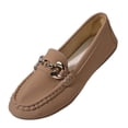 thumbnail image 3 of Women's French Style Loafers, Soft Sole Slip On Flats, Retro Metal Buckle Dress Shoes, Comfortable Walking Loafers for Daily Wear, 3 of 10