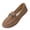Brown, variant on Khaki Womens Casual Shoes Soft Sole Flat Shoes Round Toe Metal Buckle Slip On Loafers For Women Indoor Outdoor Leisure Walking 1Pc Size 40 Eu Lightweight Footwear