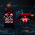 thumbnail image 2 of Ensemble de Hauts Sans Manches à Imprimé pour Femmes, Ensemble de Shorts à Cordon pour l'Halloween EAN13, 2 of 5
