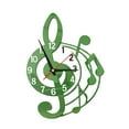 thumbnail image 5 of deevoka Wall Clock Musical Note Design Acrylic Silent for Office Bedroom Living Room Green, 5 of 9