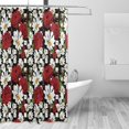 thumbnail image 2 of FREEAMG Shower Curtains Chrysanthemum Peony Flower Curtain，Waterproof Fabric Decor Shower Curtains for Bathroom Set with 12 Hooks, 66"x 72", 2 of 6