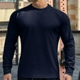 thumbnail image 2 of GuangCheng Mens Crewneck Pullover Sweaters Waffle Textured Knitted Tops Casual Loose Fit BLouses, 2 of 3