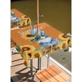 thumbnail image 2 of Outdoor Tablecloth with Umbrella Hole for Patio/Picnic/Party/Camping, Orange Sunflower Gnomes Waterproof Table Cloth Square Cover Washable, Summer Botanical Floral (54"x 54"), 2 of 8