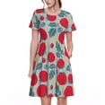 thumbnail image 1 of Balery Tomato Vestidos sueltos de manga corta para mujer, vestidos de verano 2025, vestidos casuales de corte A con vuelo., 1 of 6