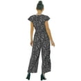 thumbnail image 5 of Franhais Women Short Sleeve Jumpsuit with Flower Pattern, Wide-Legged Version V Neck Summer Clothing, 5 of 6