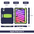 thumbnail image 7 of XYX Case for iPad Mini (A17 Pro) 7th Generation 2024 8.3 inch, Dual Layer Slim Heavy Shockproof Rugged Protective Cover Case with Kickstand (Navy Lime), 7 of 7