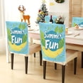thumbnail image 3 of Decorative Chair Back Cover One Size x6 Chair Cover Dining Chair Slipcovers Chair Back Decoration Festival Chair Decoration Blue Summer, 3 of 6