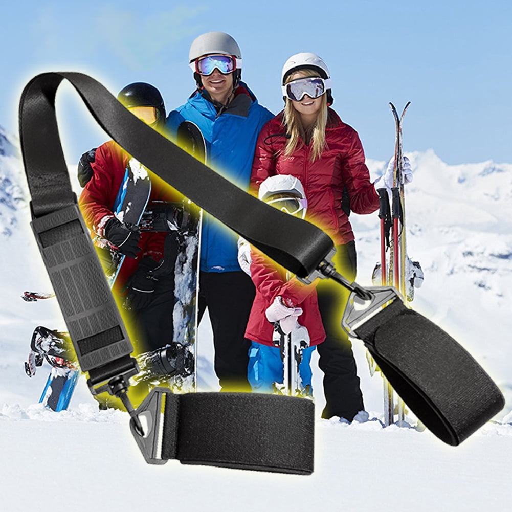 Ski Carrier Strap 2 pcs Ski Shoulder Carrier Holder Ski Strap with Hook and Loop Design to Protect Skis and Keep Skis Together Tidy for Outdoor Skiing Enthusiasts 