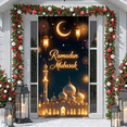 thumbnail image 5 of Golden Ramadan Banner Crescent Moon Islamic Display Lantern Shiny Mubarak Backdrop for Ramadan Celebration Islamic Festival Religious Gathering, 5 of 9