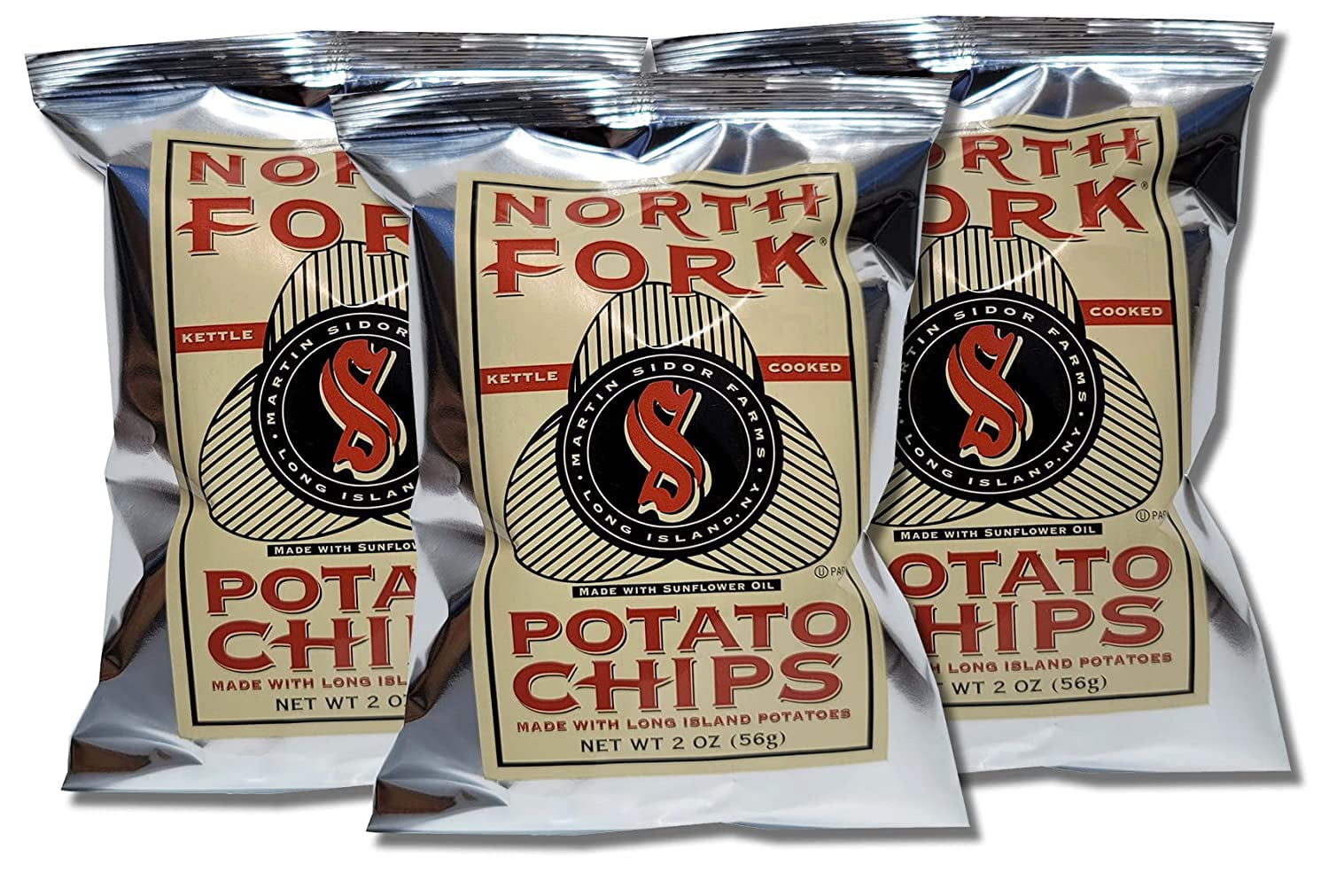 North Fork Potato Chips From Long Island, NY Original Plain 6 Oz