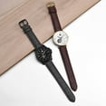thumbnail image 6 of BISONSTRAP Watch Bands 24mm, Alligator Embossed Leather Watch Straps, Coffee Brown with Silver Buckle, 6 of 6