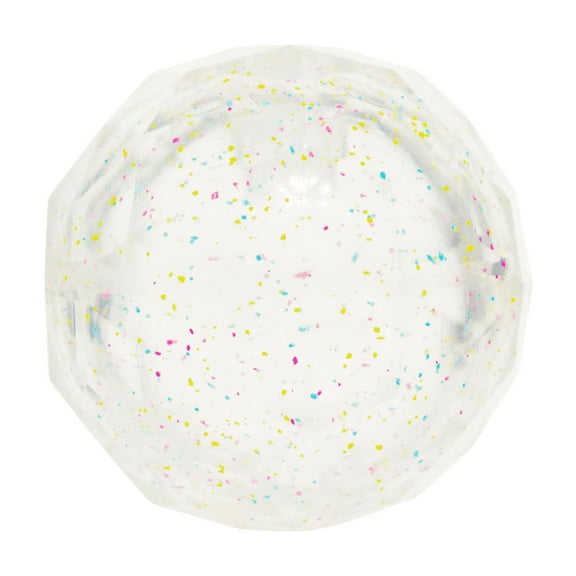 BARK Super Chewer Throw Some Glitter Ball Birthday Party Ball Multicolor Rubber Dog Toy, for Small to Medium Dogs