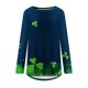 thumbnail image 4 of Camisas Para Mujer Día de San Patricio Señoras O-Cuello Tops Sueltos Camisetas Con Estampado Casual Blusa de Manga Larga Odeerbi ODB124063, 4 of 5