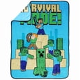 thumbnail image 3 of Minecraft Survival Mode Kids' Silk Touch Fleece Throw, 100% Polyester, 3 of 4