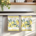 thumbnail image 7 of Yellow Lemon Kitchen Towels Set of 1, Summer Botanical Black White Plaid Pastoral Absorbent Dish Towels for Kitchen, Microfiber Hand Towel, Quick Drying Tea Towel for Cleaning Decorative Dishcloths, 7 of 7