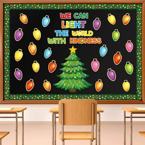 Set de Carteles Navideños HIQINLUG, 74 Piezas, Cartón