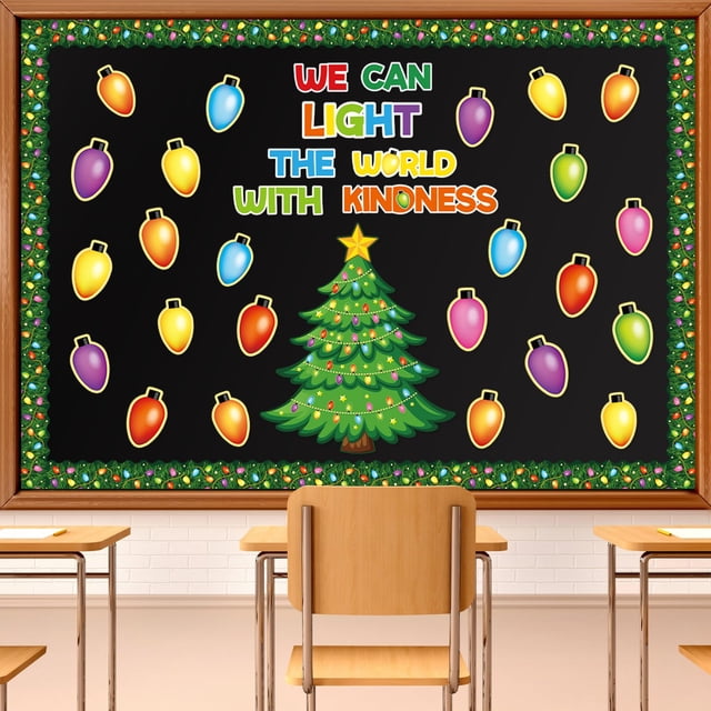 Set de Carteles Navideños HIQINLUG, 74 Piezas, Cartón