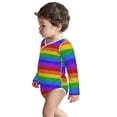 thumbnail image 3 of Xecao Colorful Glitter Rainbow Print Baby unisex-baby Cotton Long-sleeve Bodysuits-3 Months, 3 of 6